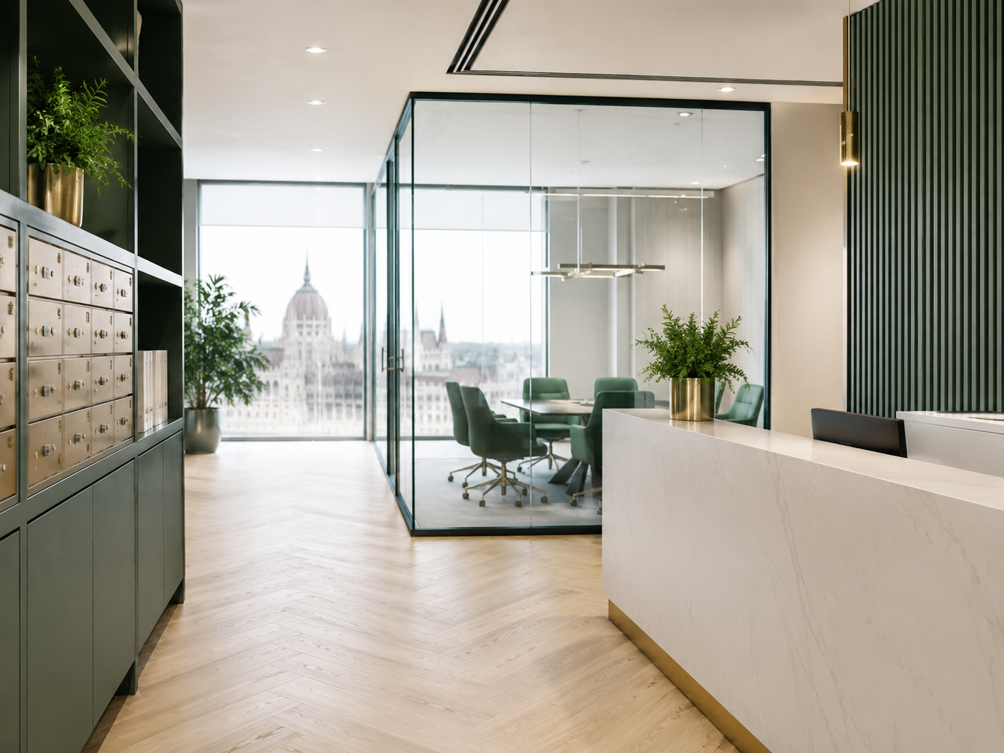 OneCo Ingatlan Kft. prémium irodai tárgyaló panorámaablakkal